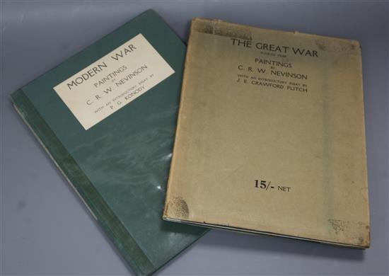 Nevinson. The Great War. Fourth Year. Paintings by C.R.W. Nevinson, quarto, cloth boards, tissue guarded